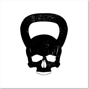 Skull Kettle Bell Posters and Art